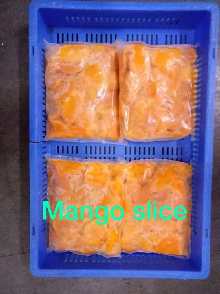 Natural Frozen Alphonso Mango Slices, Packaging Type : Plastic Packet