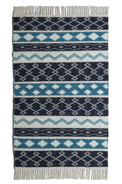 Printed Handwoven Woollen Rug, Size : Multisizes