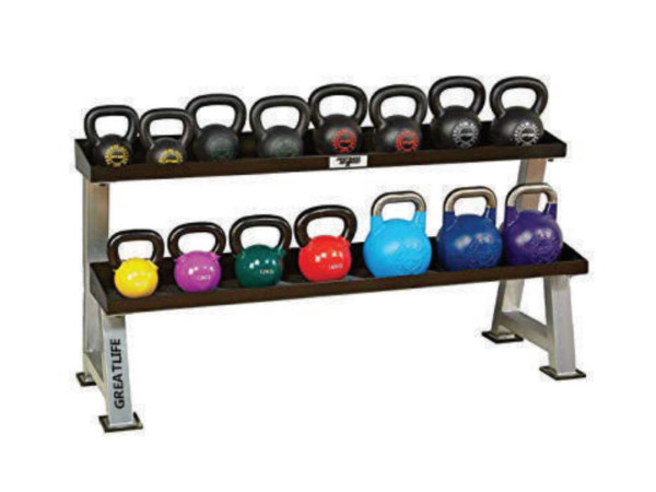 Color Coated Non Coated Carbon Steel Kettle Bell Rack, Feature : Durable, High Strength, Light Weight