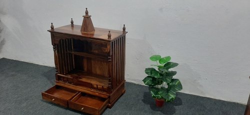 Non Polished Wooden Temple, for House, Offices, Shops, Style : Antique