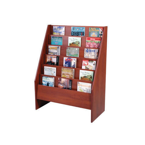 Rectangular Wooden Magazine Stand, Color : Brown