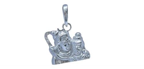  Silver Shiv Parvati Pendant, Size : 3*2*2