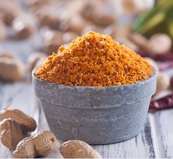 Spicy Peanut Masala, for Cooking Use, Snacks, Form : Powder