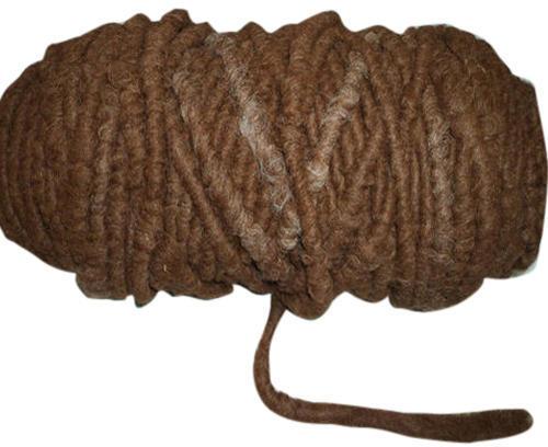 Brown Organic Cotton Yarn, for Weaving, Knitting, Sewing, Pattern : Plain