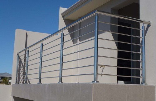 Glass Stainless Steel Balustrade, Color : Silver, Transparent