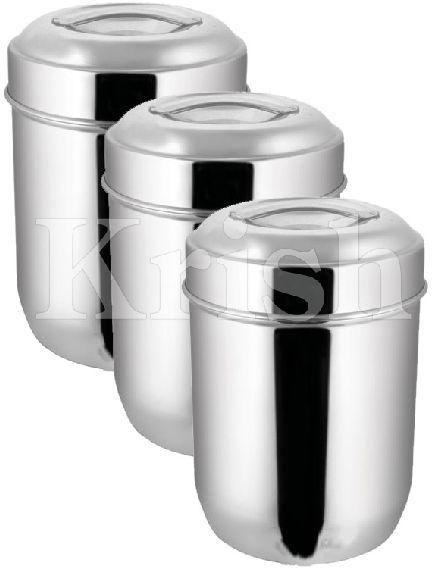 Apple Canister with Pull Back on Lid