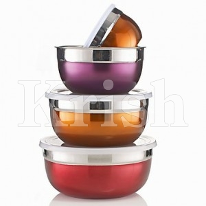 Steel Colored German Lid Bowl, for Home, Feature : Attractive Design, Buffet Specials, Durable, Eco-friendly