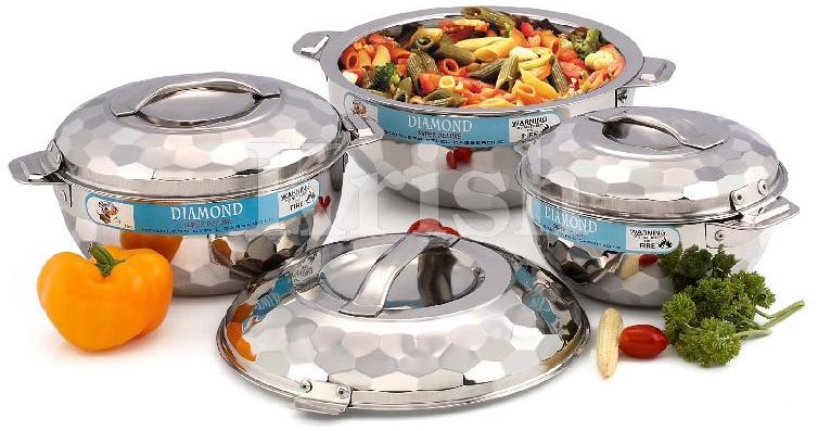 Coated Stainless Steel Diamond Hot pot, for Food Containing, Feature : Corrosion Proof, Durability