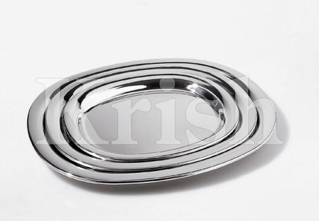 Stainless Steel Polished Disco Serving Tray, Feature : Anti Corrosive, Anti Tarnish, Dishwasher Safe