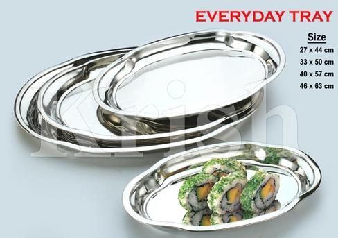 Plain Steel Everyday Tray, for Serving