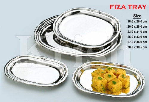 Plain Steel Fiza Tray, for Serving