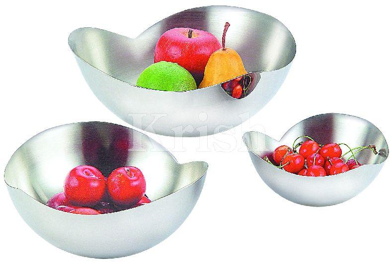 Stainless Steel Heart Fruit Bowl, Features : Attractive Design, Buffet Specials, Durable, Eco-friendly
