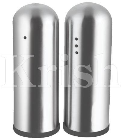 Round Stainless Steel Lipstick Salt & Pepper, Color : Silver