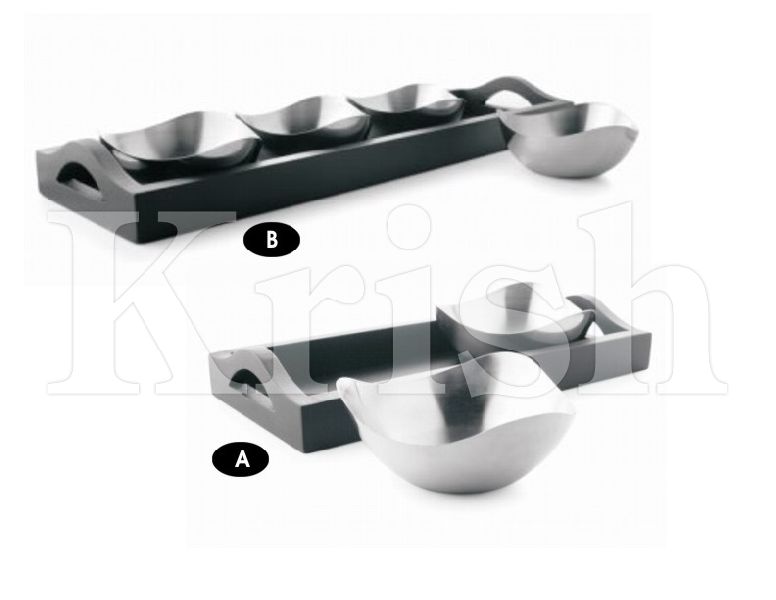 Opera Snack Tray Set with Wooden Stand