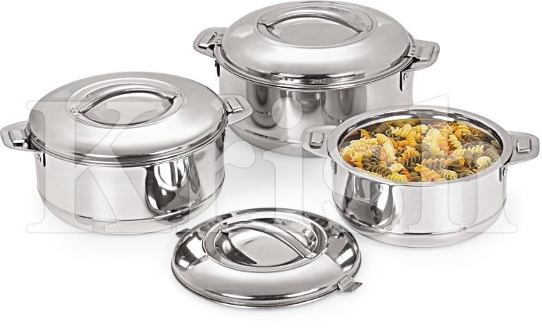 Non Coated Stainless Steel Regular Hot pot, for Food Containing, Feature : Corrosion Proof, Durability