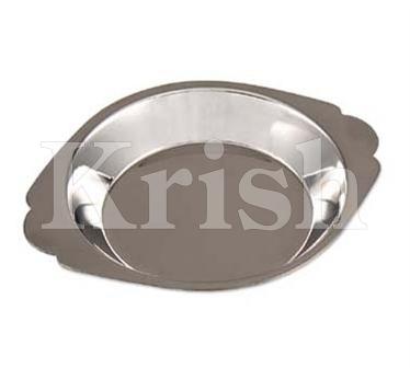 Plain Stainless Steel Round Au Gratin Dish, Color : Silver
