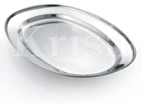 Plain Steel Semi Oval Tray, for Serving