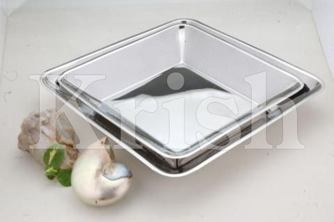 Plain Steel Trapezium Tray, For Serving