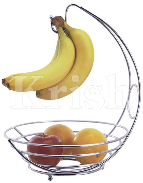 Round Wire Banana Tree Style Fruit Basket, for Home