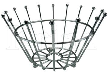 Wire Fruit Basket - Queens Crown, for Home, Feature : Easy To Carry, Eco Friendly, Matte Finish, Re-usability