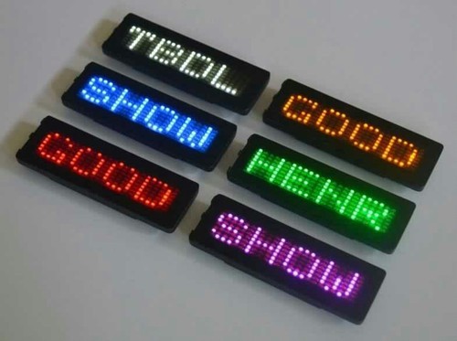 Red LED Name Tag