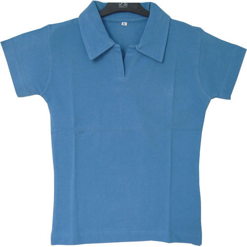 Plain Women Polo Neck T-Shirt, Size : Small, Medium, Large, XL, XXL