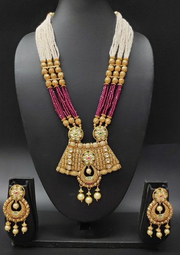 Kundan Necklace Jewellery, Occasion : Wedding