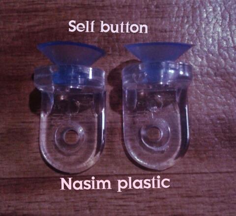 Nasim Plastic P.c Acrylic Glass Self Button, Color : Transperant, Transfer