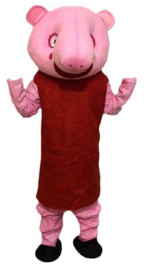 Premium Quality Peppa Pig Mascot, Color : RED, Pink, Black