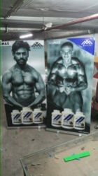 Rectangular Roll Up Banner Stand, For Promotional, Pattern : Printed
