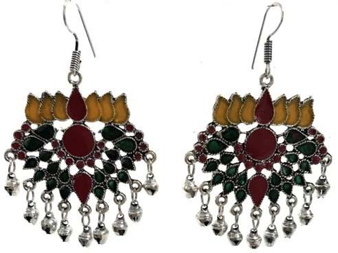 INATI Metal Silver Earings, Style : Antique
