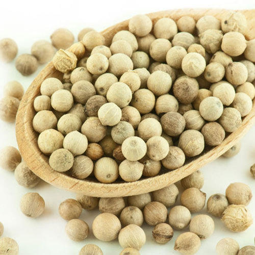 Round Organic white pepper seeds, for Cooking, Style : Dried