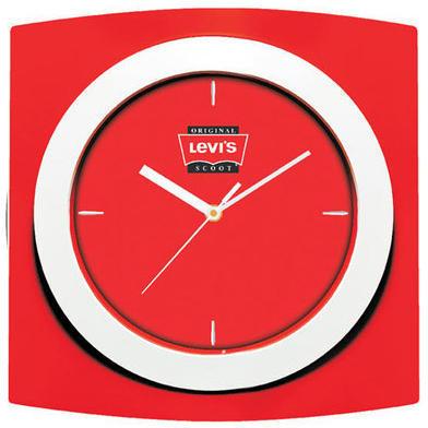 Plastic Wall Clock, Color : Red