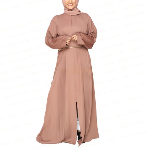Silk Plain Ladies Brown Abaya, Size : M, XL