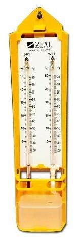 ZEAL Dry Bulb Hygrometer, Color : Yellow