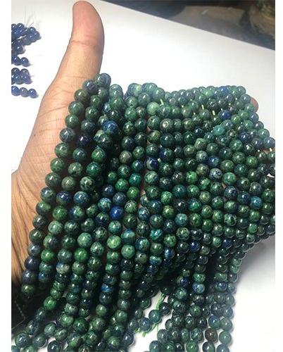 Round Malachite Bead, for Bracelet, Ear Ring, Pendant, Necklace etc., Size : 8 mm