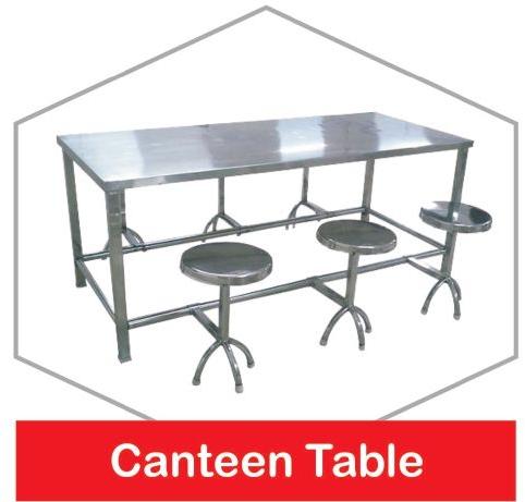 Rectangular Stainless Steel Canteen Table, Feature : Fine Finishing, Rust Proof