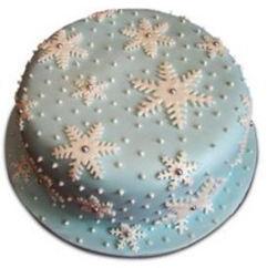 Snow Frozen Cake, for Anniversary Party, Birthday, Marriage, Packaging Type : Curated Box, Paper Box