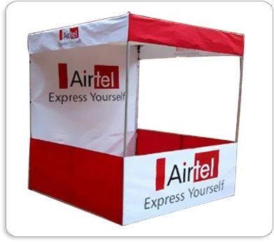Polyester Folding Stall Tent, Pattern : Printed