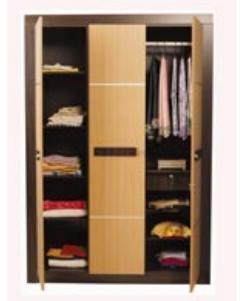 Wooden bedroom wardrobe, Color : Brown