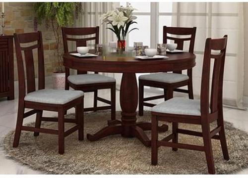 Boss Sheesham Wood dining table set, Color : Brown