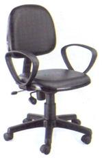 Black Metal Office Staff Chair, Arm Type : Fixed Arms