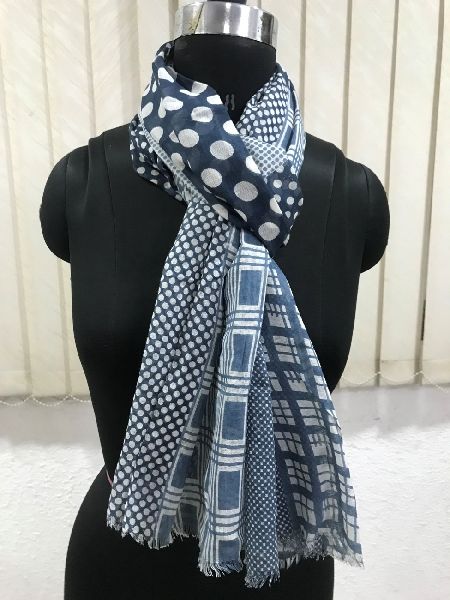 Cotton Mens Printed Scarves, Technics : Yarn Dyed