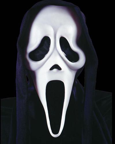 Plastic Ghost Face Mask, Color : White