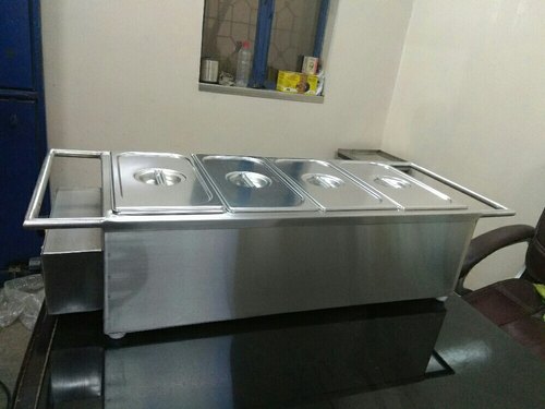 DEV KITCHENS STEEL Table top bain marie, Color : SILVER