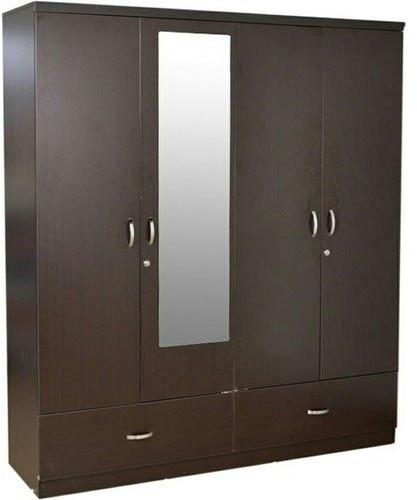 MDF Wardrobe, Color : Brown