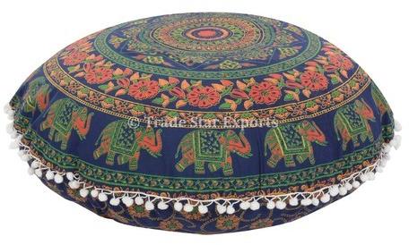  Cotton Ethnic Cushion Cover, Size : 32 Inches