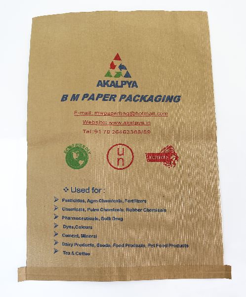 Multiwall Paper Bags, for Powder packing, Paper Type : sack kraft