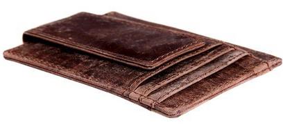 Leather Card Holder, Color : Brown