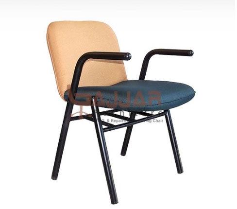Fabric A Type Vistior Chair, Color : Black